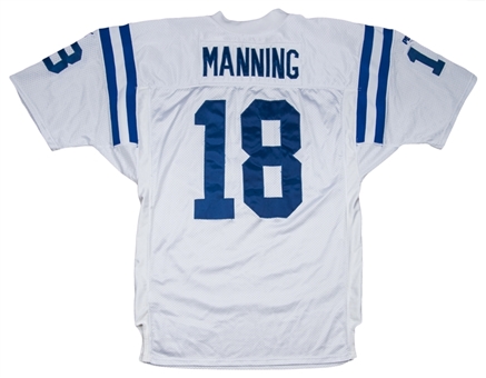2000 Peyton Manning Colts Game Used Away (White) Jersey- Photomatched To 12/3/2000 Game Vs. New York Jets (Meigray)